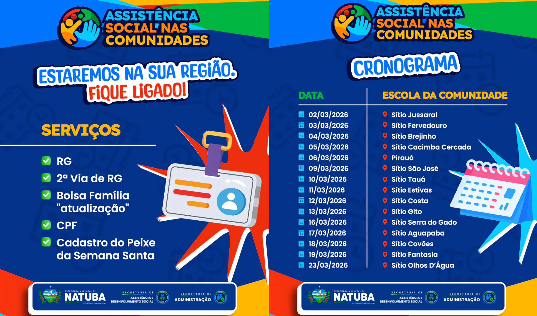 ASSISTÊNCIA NAS COMUNIDADES