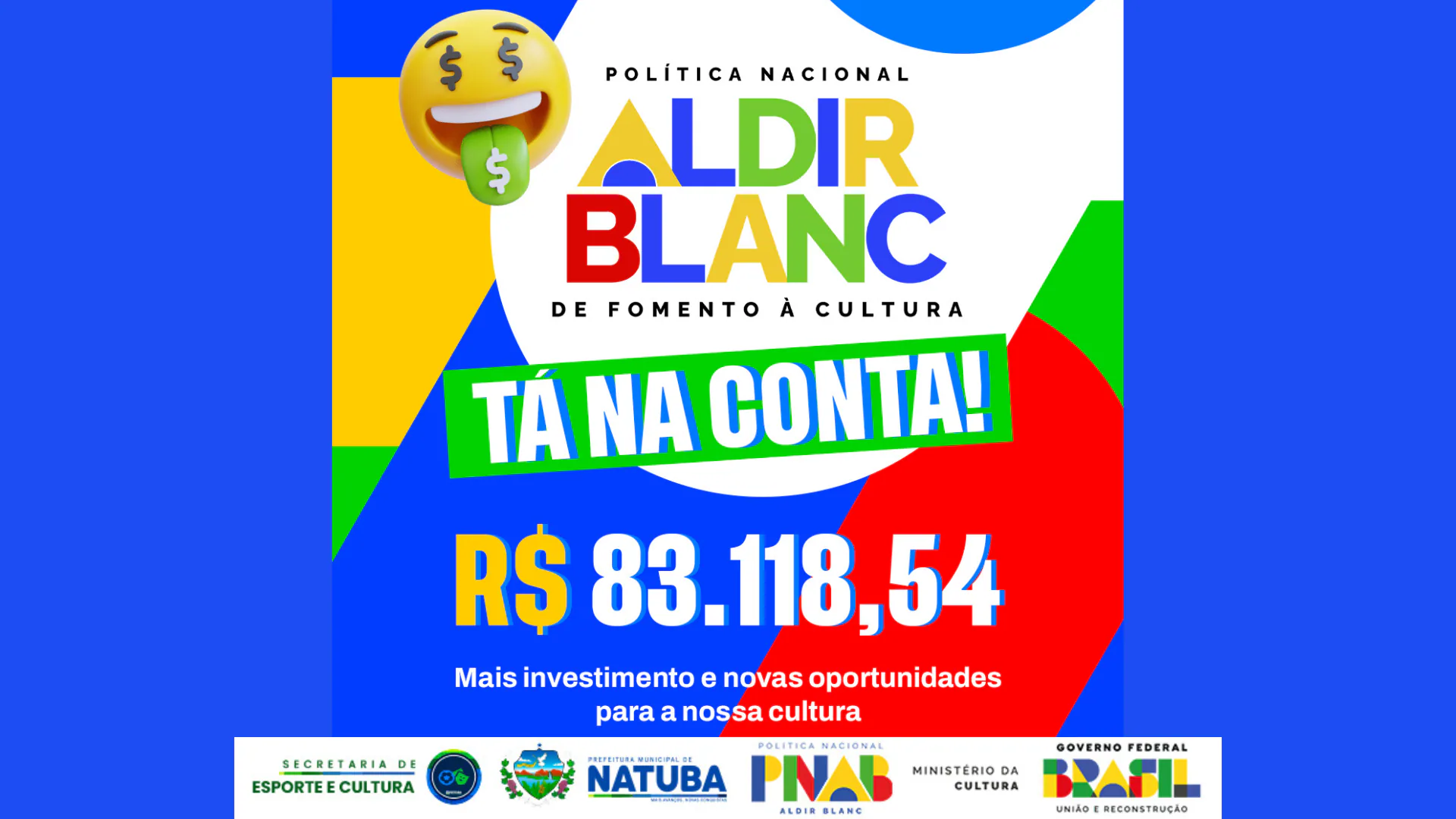 LEI ALDIR BLANC, RECURSO JÁ DISPONÍVEL